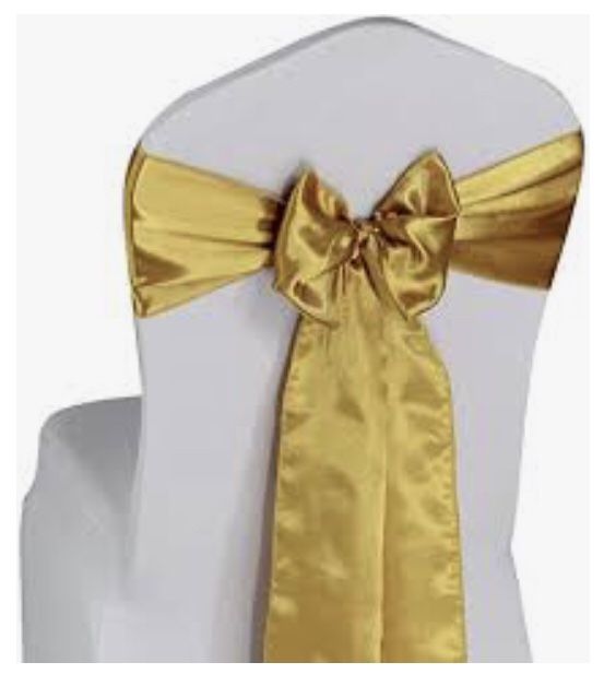 Gold Satin Chair Sashes 100