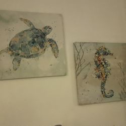 5 Canvas Art Beach Themed 