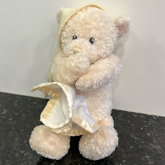 BABY GUND Nighty Night Ivory Teddy Bear Windup Musical Plush Stuffed Toy 58002 