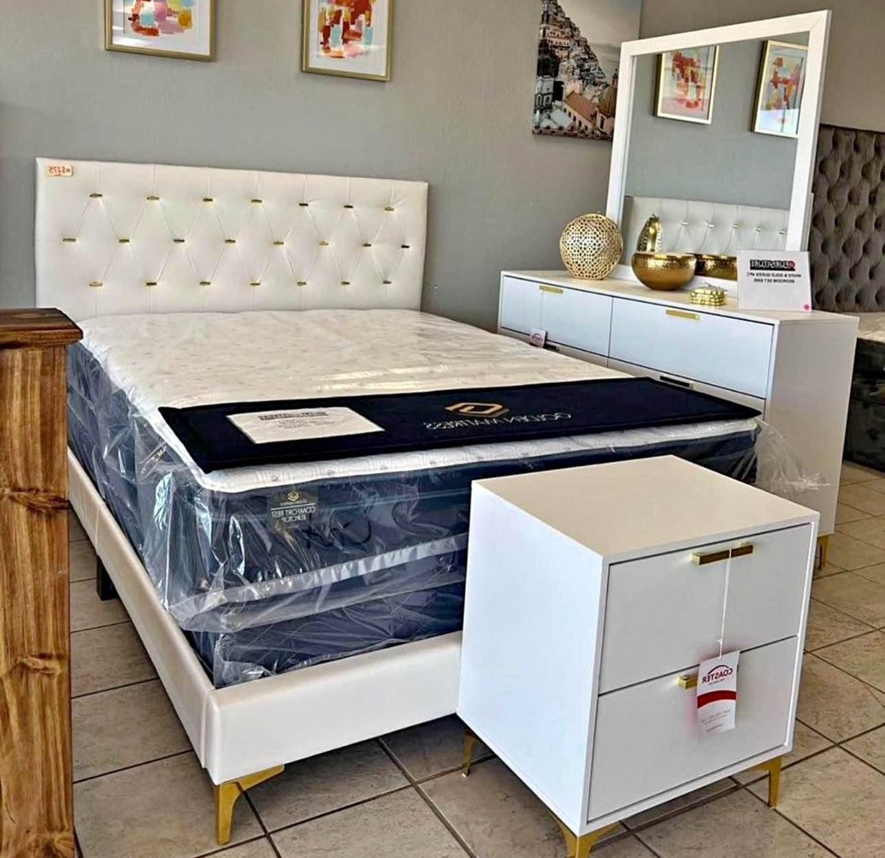Brand new complete bedroom set- 0 interest finance available- FREE mattress with purchase.