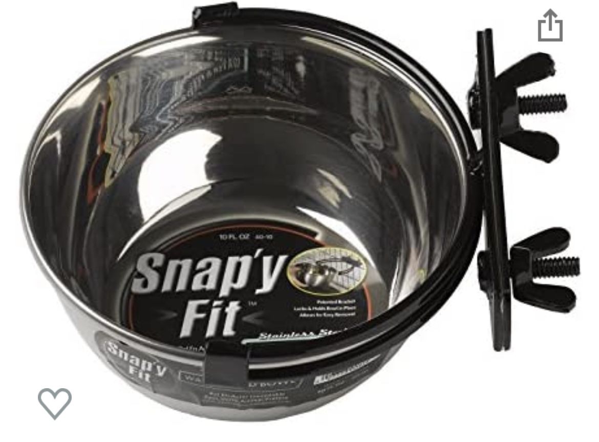 Stainless Steel Snapy Fit Food Bowl  10oz