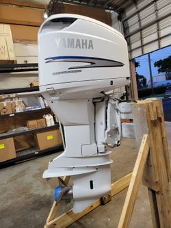 Awl Grip Painted White Yamaha 250 Outboard Motor