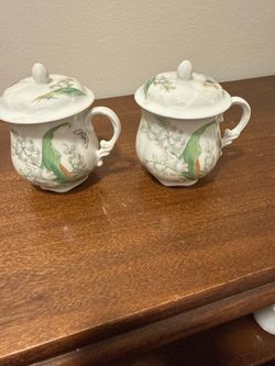 Two vintage Limoges pots