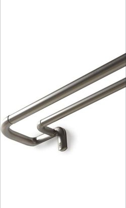 Umbra Twilight Double Curtain Rod Set, Nickel  