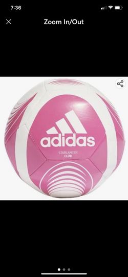 Adidas Unisex-Adult Starlancer Club Soccer Ball Shock Pink/ White Size 3