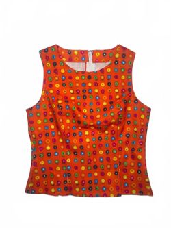 Vintage Orange Floral Top
