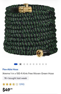 100-ft Kink Green Hose, New