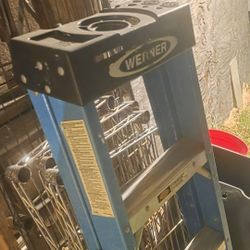 blue Werner fiberglass step ladder 4 ft