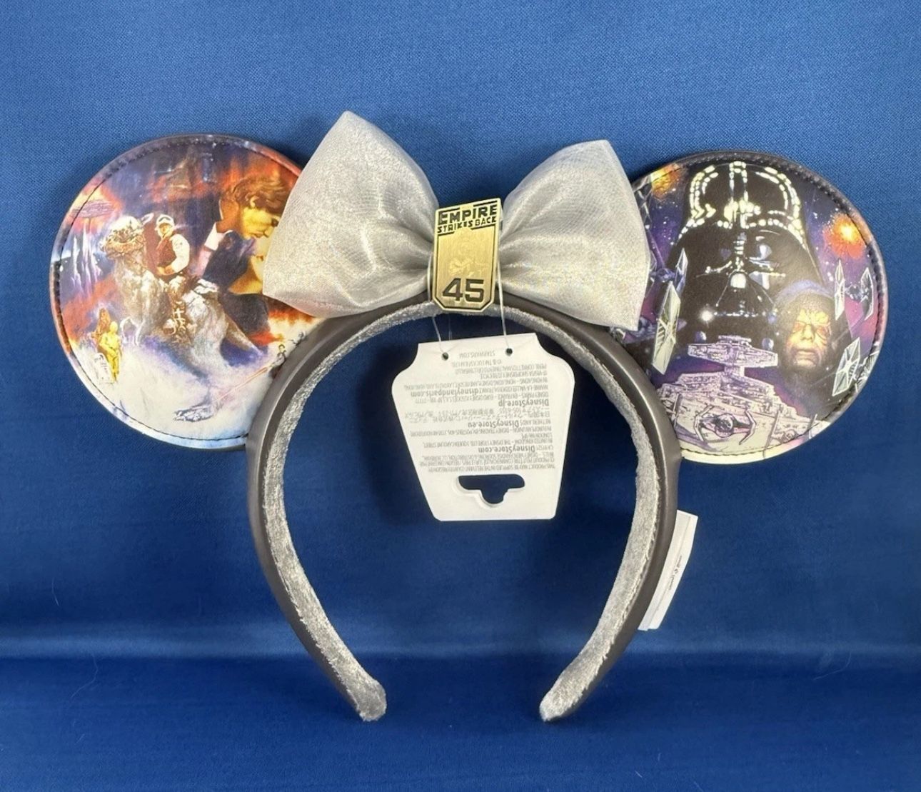Star Wars Empire Strikes Back 45 years ear headband with White Bow Disney Parks Star Wars Empire Stike Back 45th | Mercari main image 2