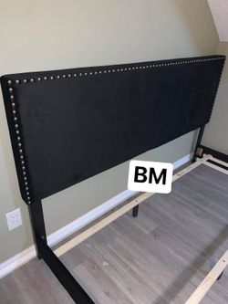 Black Velvet Bed Frame King Size Cama 