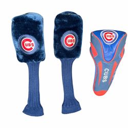 Chicago Cubs Golf Club Head Covers Set Vintage Plush + Driver Cover