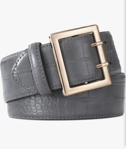 Women’s gray wide belt