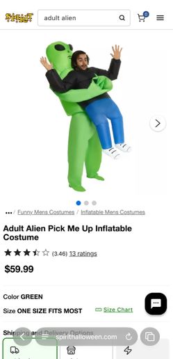 Adult Alien 👽 Pick Me Up Inflatable Costume