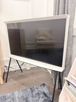 Samsung 43" The Serif 4K QLED Smart TV with Floor Stand