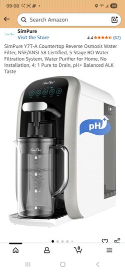 SimPure Y7T-BW-A Countertop Reverse Osmosis Water Filtration System