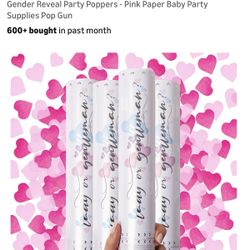 Girl gender Reveal Poppers