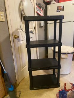 Black shelves