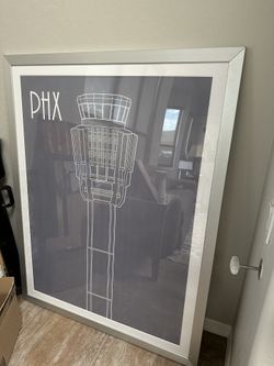 Framed Computer Sketch Of Phoenix sky Harbor Control Tower.