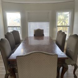 Free large, eight person dining table with chairs