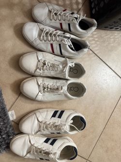 3 Pairs White Sneakers Nautica Calvin Klein Aldo