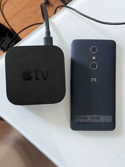 ZTE smart phone and Apple TV box