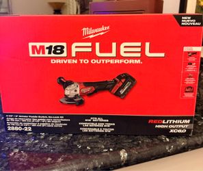 Milwaukee M18 FUEL 18V Lithium-Ion Brushless Cordless 4-1/2 in./5 in. Grinder, Paddle Switch Kit with Two 6.0 Ah Batteries