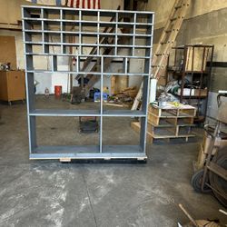 Hardware Cabinet Post Office Mail Sorter Bolt Bin Cubbyhole Wood 