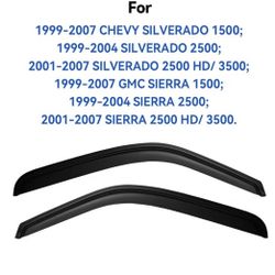 Chevy Silverado/GMC Sierra Window Visor Rain Guards Reflectors 