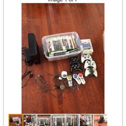 Xbox 360 with over 30 games so many controllers all in great condition