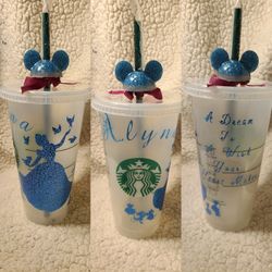 Starbucks cups with epoxy