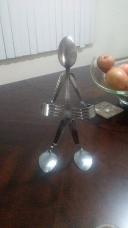 Salt & Pepper Spoon Holder Man