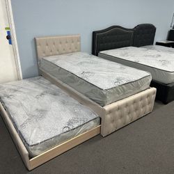 Twin / Twin Bed Frame With Mattresses 