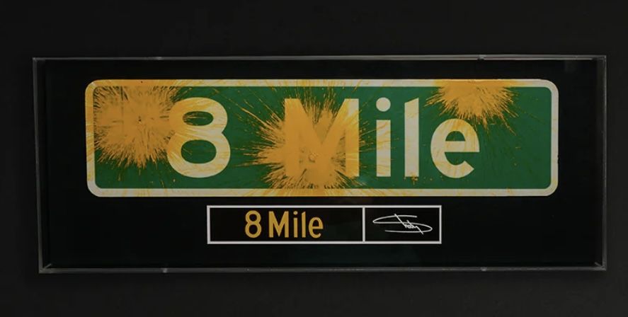 New SIGNED Framed Eminem 8 Mile Street Sign for Sale in Anaheim