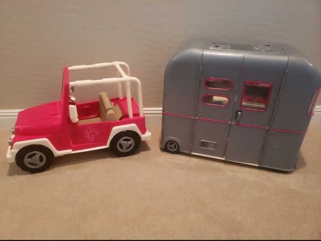 Our Generation/American Girl Camper And Jeep