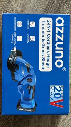 Azzuno 2-in-1 Cordless Hedge Trimmer & Grass Shear