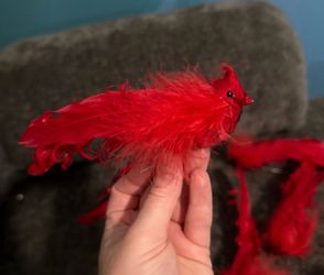 handmade artificial cardinal birds lot