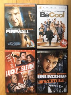 Be Cool Firewall Lucky Slevin Unleashed Morgan Freeman DVD Lot $12.00
