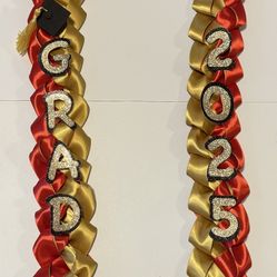 Gold And Red Graduation Leis 2025