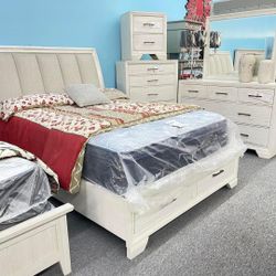 Jaymes Queen 5pcs Bedroom Set- Financing $39 Down
