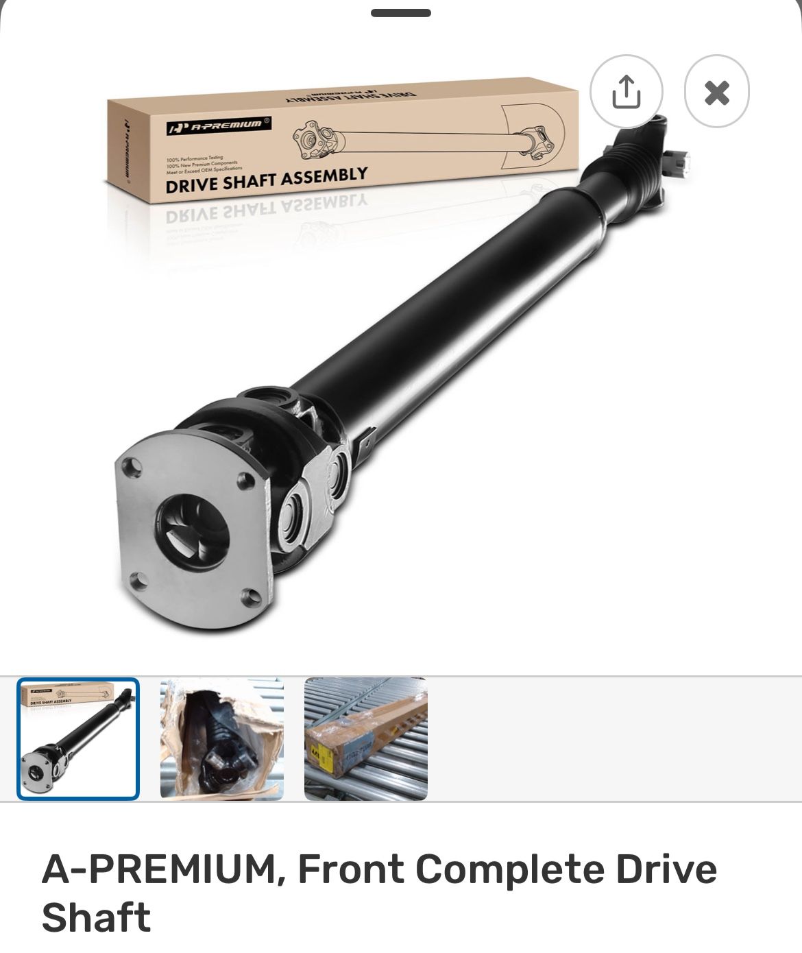 A-Premium Front Drive Shaft(complete) Ford F-250 & 350 