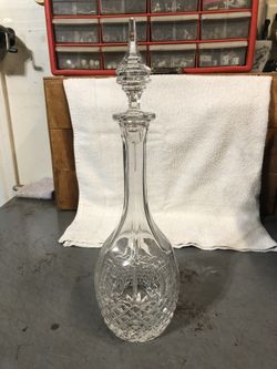 Beautiful Vintage Pointed Lid Crystal Decanter, $25