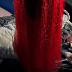 bright Red wig 