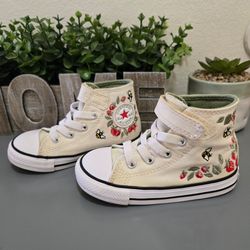 Converse All Star Bees and Berries High Top Trainers Shoes Infant Toddler Size 7