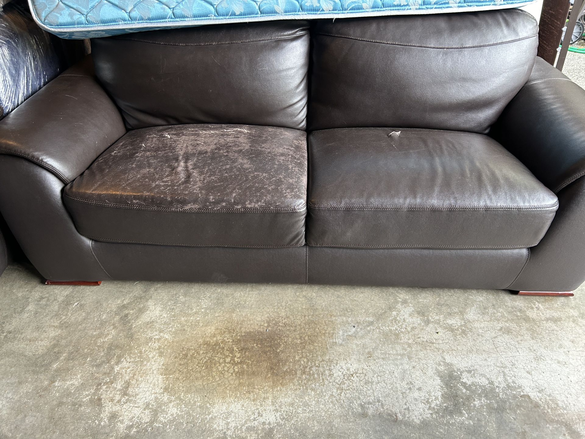 2 Free Leather Sofa
