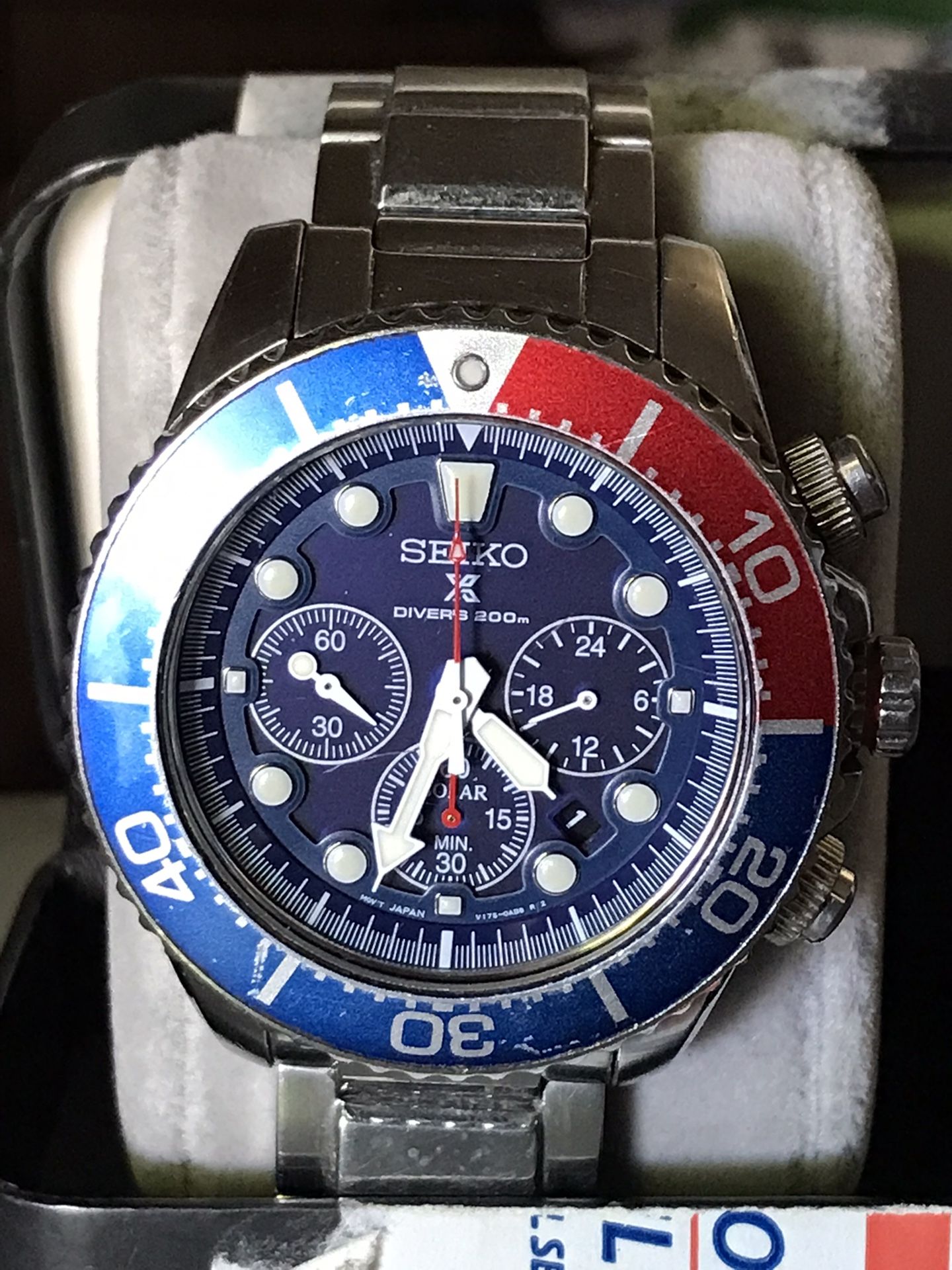 Seiko Prospex Pepsi-Bezel Diver Solar Chronograph