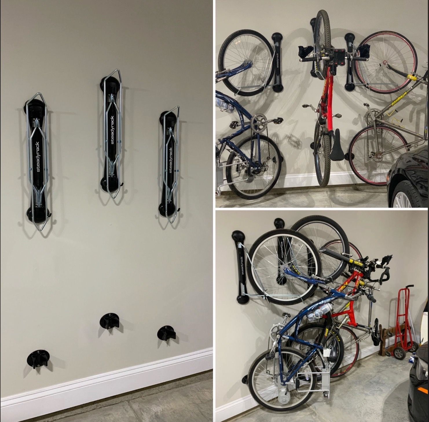 Steadyrack Wall Mount Bike Rack – No Lifting Storage Solution