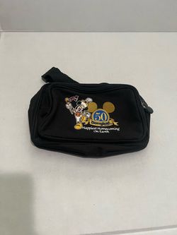 Disneyland 50th Anniversary Happiest Homecoming On Earth Black Fanny Pack