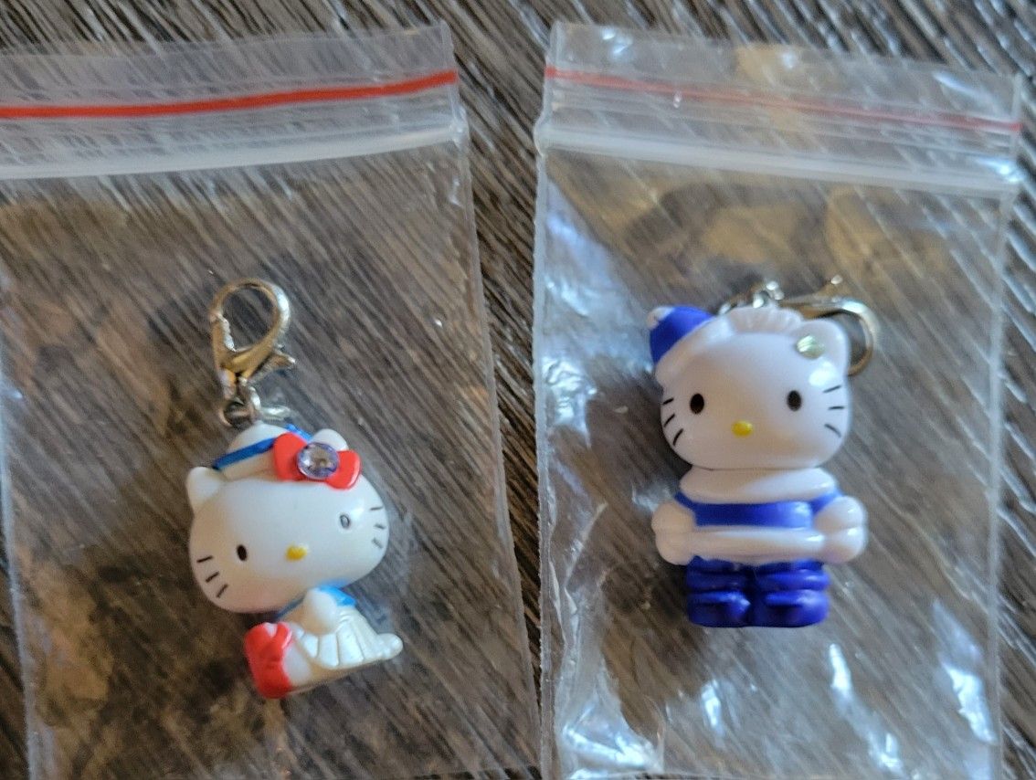 2 AUTHENTIC SANRIO HELLO KITTY CHARM 