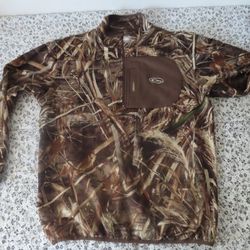 drake waterfowl 1/4 zip realtree max-5 camo long sleeve shirt XL