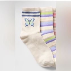 GAP Blue Butterfly Bobby Socks 🦋